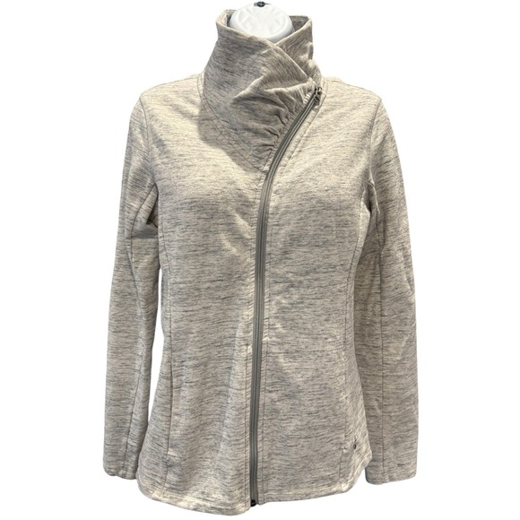 Tuff Athletics Jackets & Blazers - Tuff Athletics Gray Jacket ✨ Asymmetrical Zip Funnel Neck Athleisure Women's S